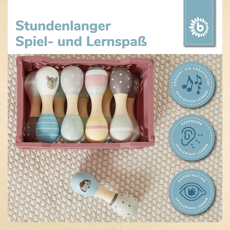 Hantelrasseln 2er Set Waldtiere