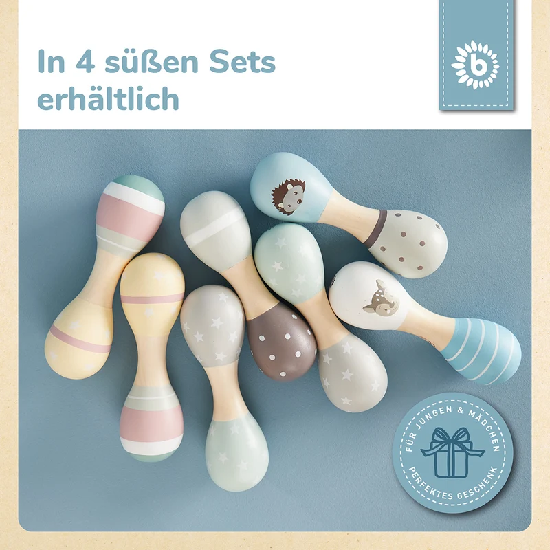 Hantelrasseln 2er Set Igel