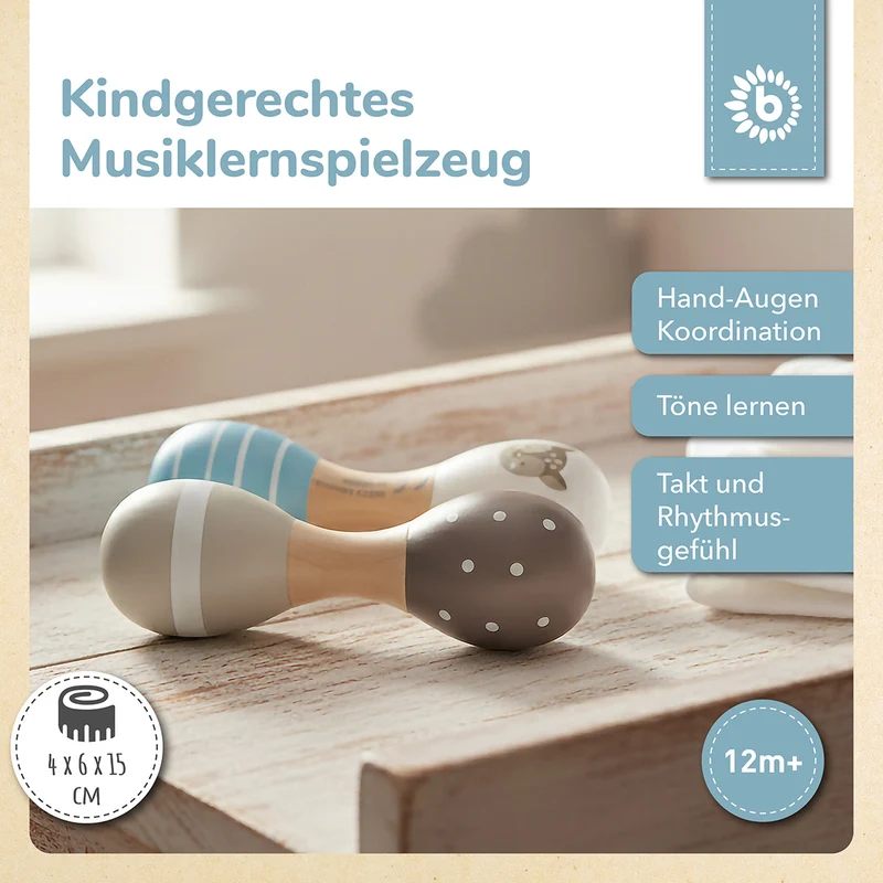 Hantelrasseln 2er Set Reh