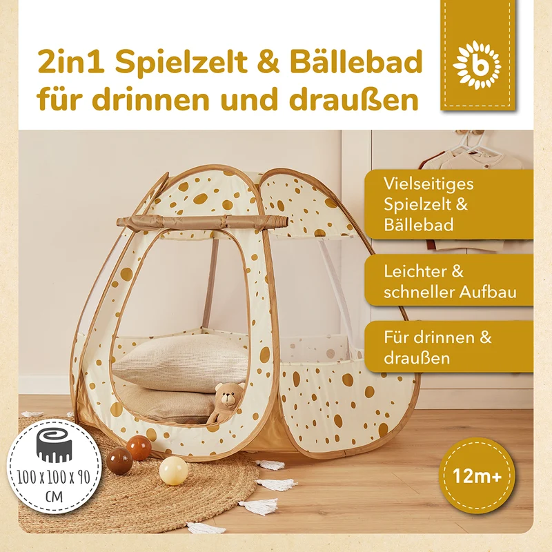 Pop up Spielzelt und Bällebad Dots mit 50 Bällen