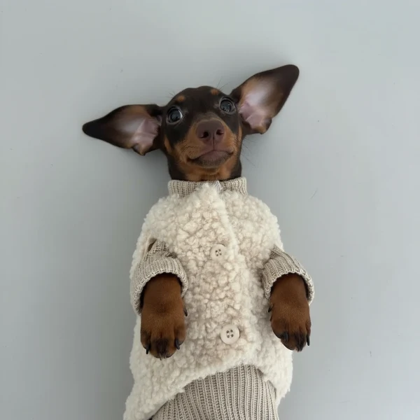Pull pour Teckel Oscar & Plume : chaleur polaire stylée pour l’hiver en balade