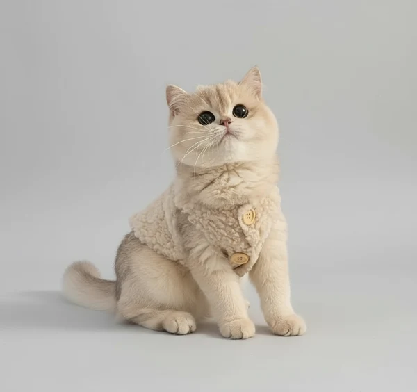 Gilet Chaud Effet Laine Agneau Pour Chat