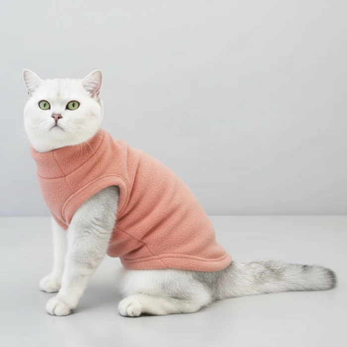 Sweat Chaud Et Confortable En Polaire Pour Chat