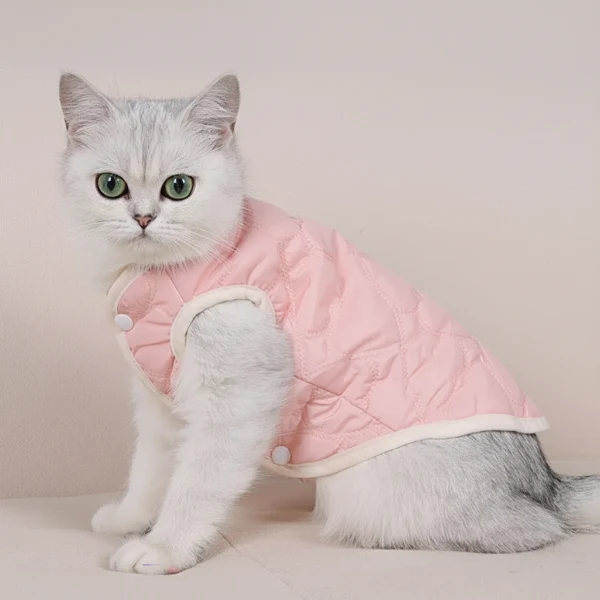 Gilet Doublé Fausse Fourrure Pour Chat
