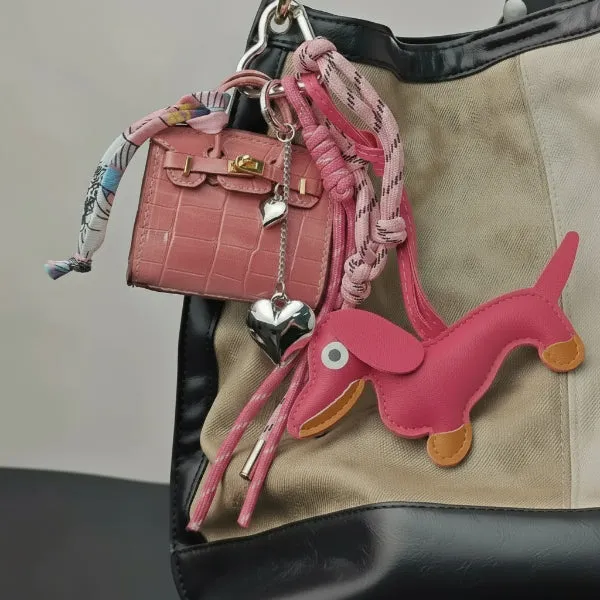 Porte-clés Elégant Teckel Avec Mini Sac