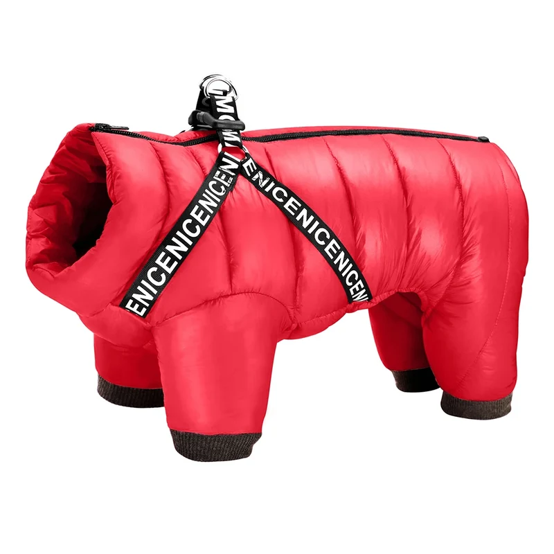 Manteau Imperméable Pour Chien Avec Harnais Intégré Ultra-chaud