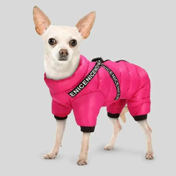 Manteau Imperméable Pour Chien Avec Harnais Intégré Ultra-chaud