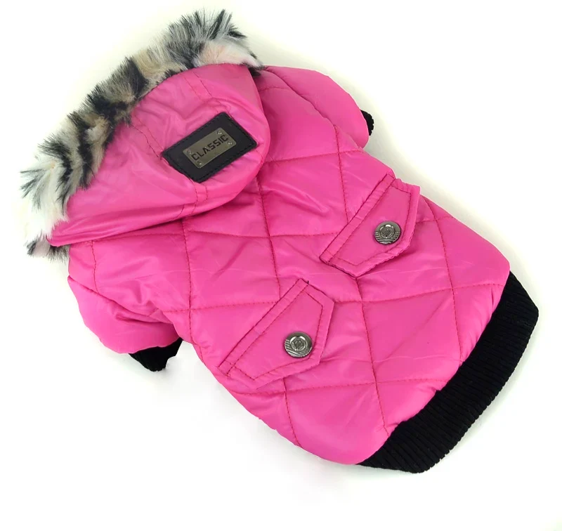 Manteau Pour Chien Avec Capuche Fausse Fourrure