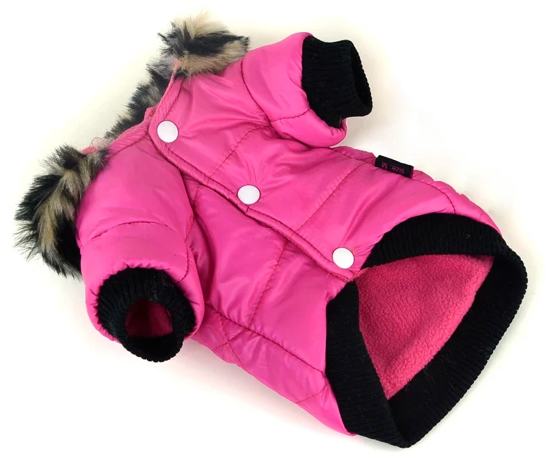 Manteau Pour Chien Avec Capuche Fausse Fourrure