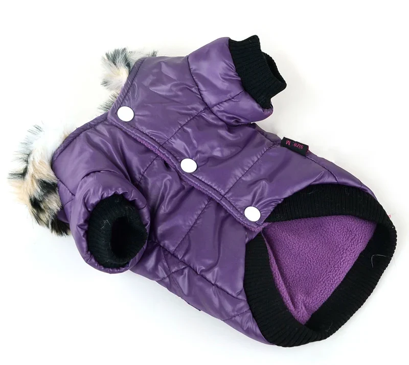 Manteau Pour Chien Avec Capuche Fausse Fourrure