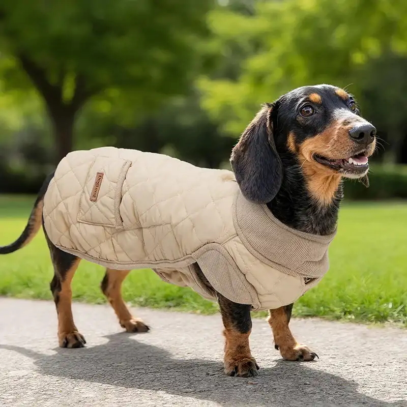 Manteau Hiver Matelassé Pour Teckel