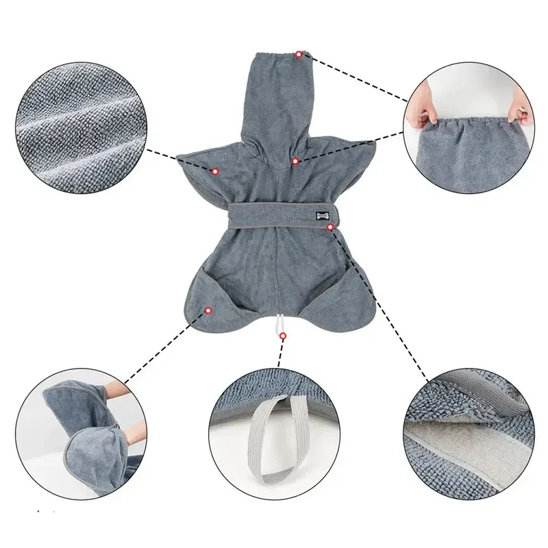 Serviette Microfibre Pour Chien Avec Capuche
