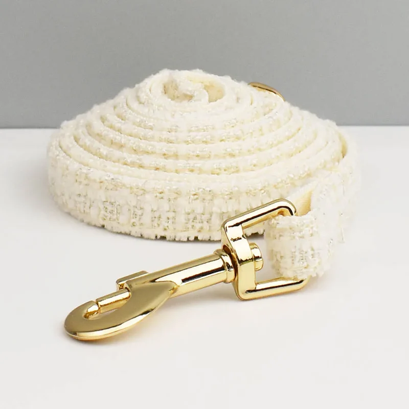 Collier Personnalisable Avec Clochette Et Laisse Pour Chat En Tweed