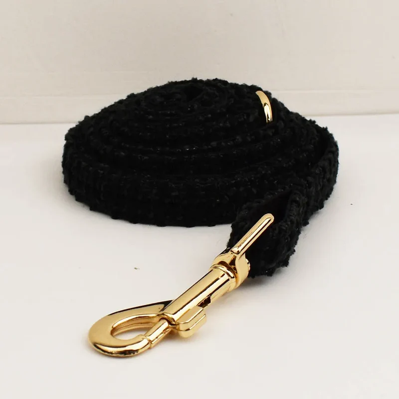Collier Personnalisable Avec Clochette Et Laisse Pour Chat En Tweed