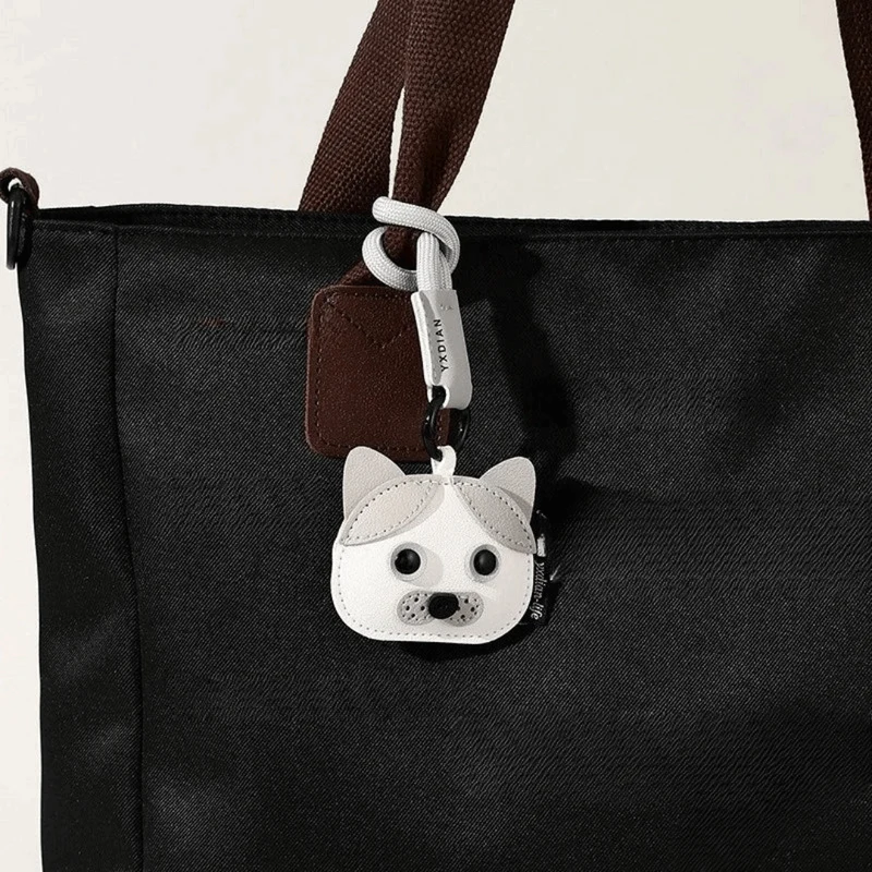 Porte-clés Chien Et Chat Design Simili Cuir