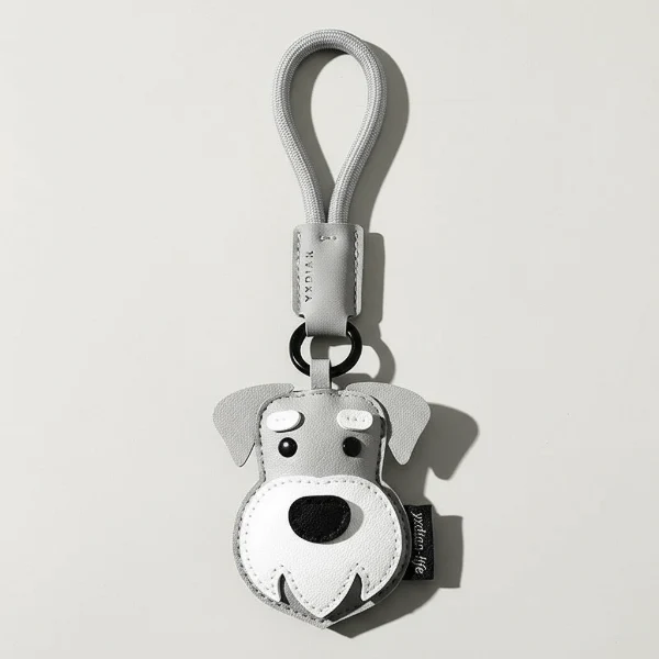 Porte-clés Chien Et Chat Design Simili Cuir