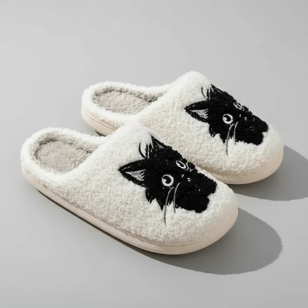 Chaussons Imprimé Chat Confortable Et Doux