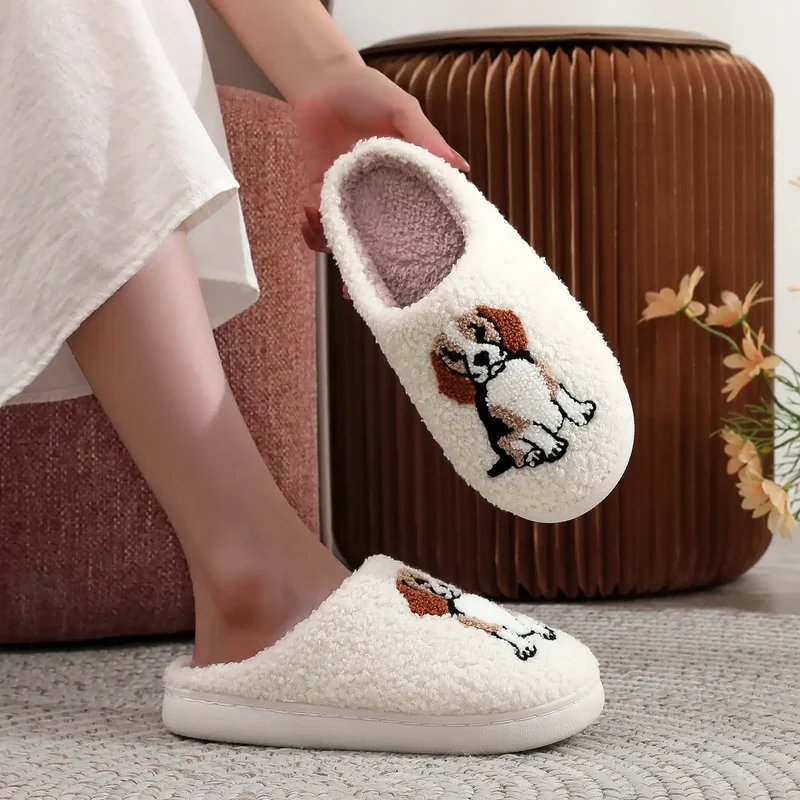Chaussons Doux Imprimé Beagle