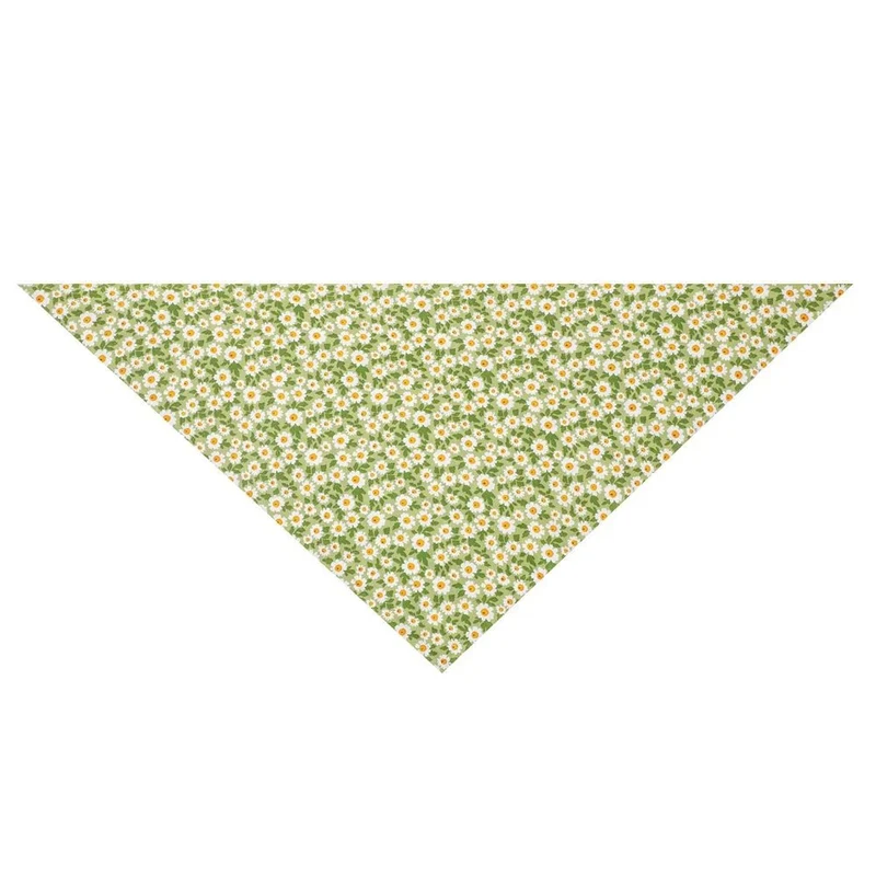 Bandana En Coton Imprimé Fleurs Pour Chien