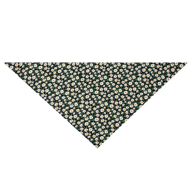 Bandana En Coton Imprimé Fleurs Pour Chien