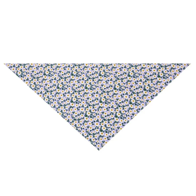 Bandana En Coton Imprimé Fleurs Pour Chien