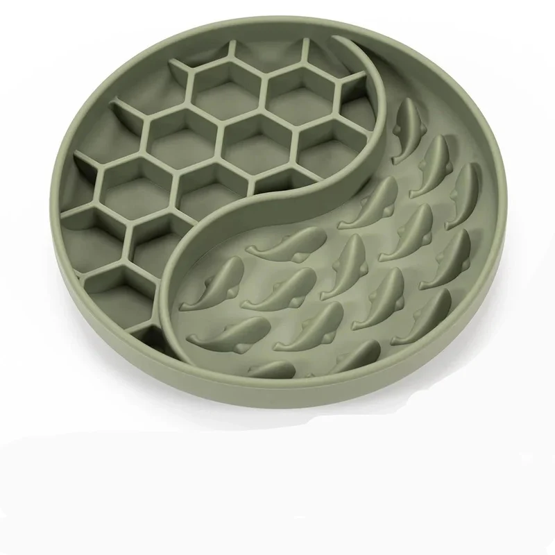 Gamelle anti-glouton silicone pour chien et chat : alimentation lente