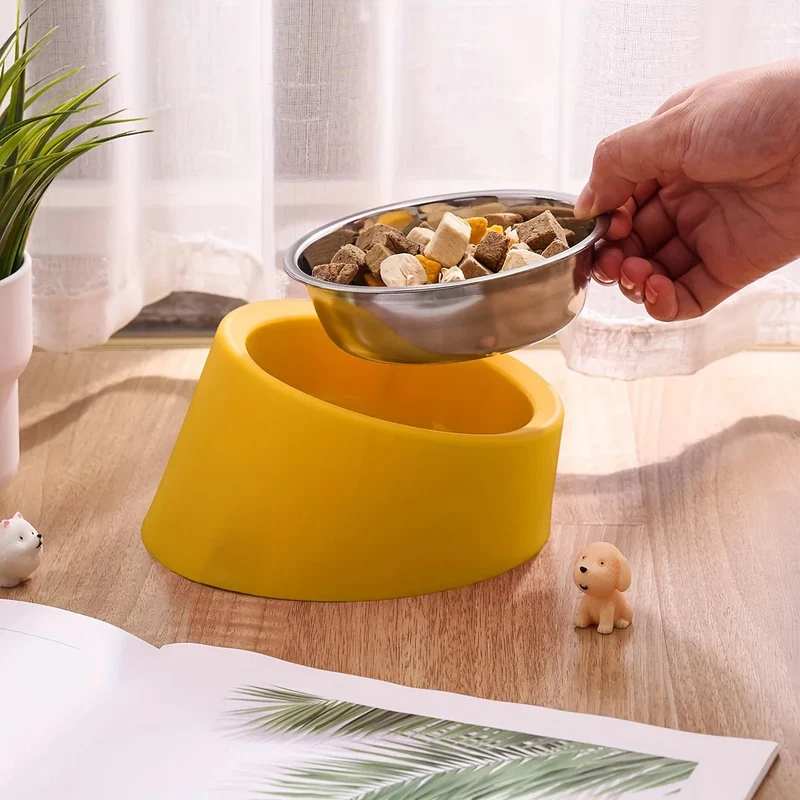 Gamelle Ergonomique En Acier Inoxydable Pour Petit Chien