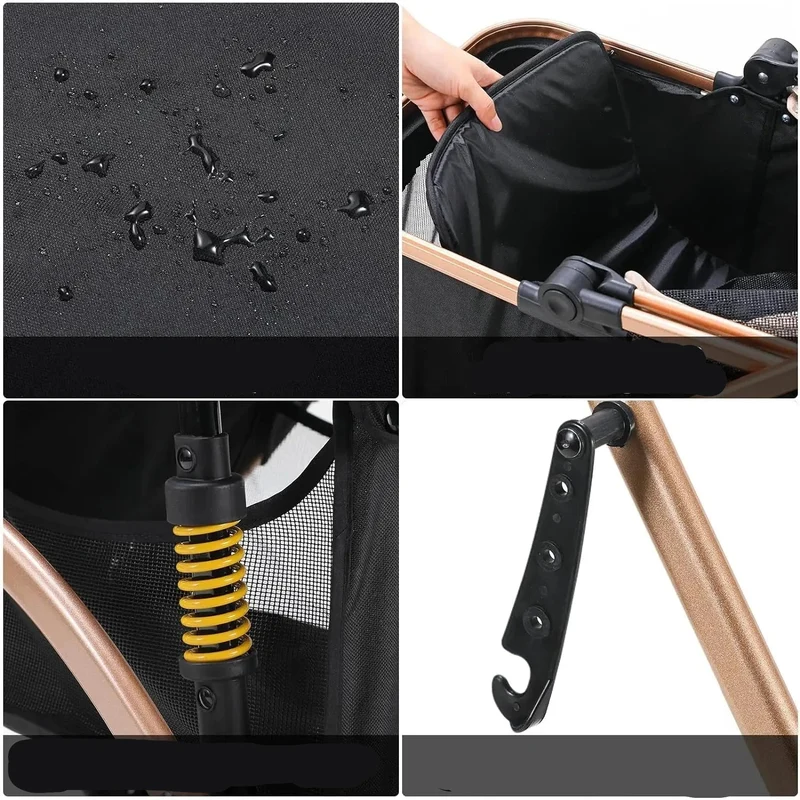 Poussette pour chien pliable - Transport chien et chat