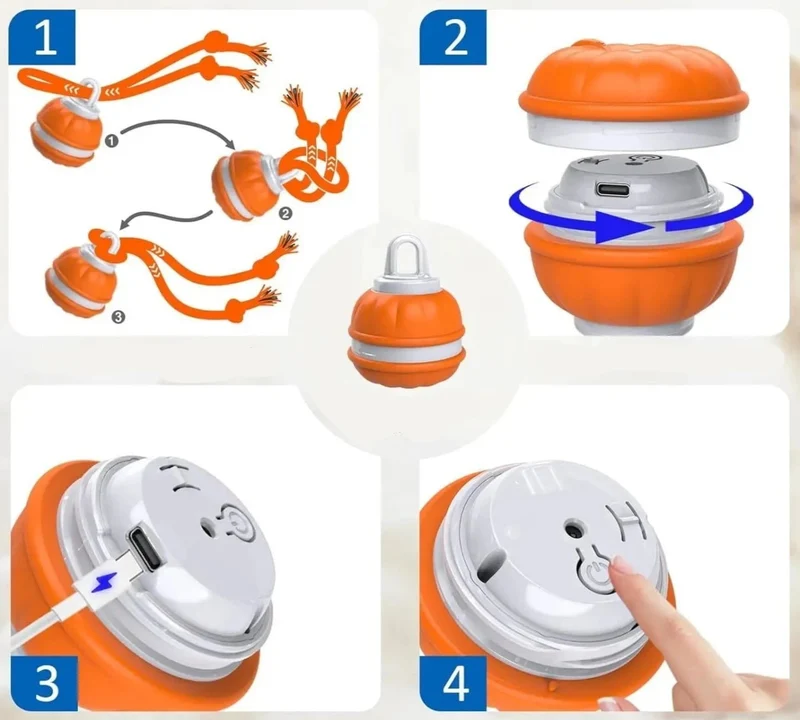 Balle interactive pour chien : jouet stimulant rechargeable