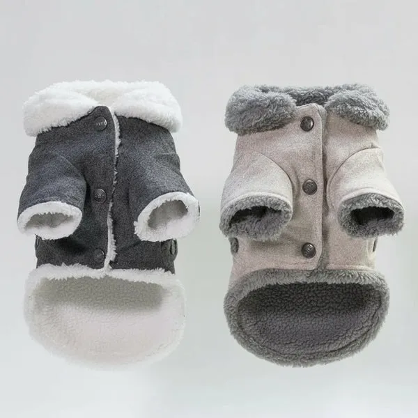 Manteau Doublé Fausse Fourrure Pour Petit Chien