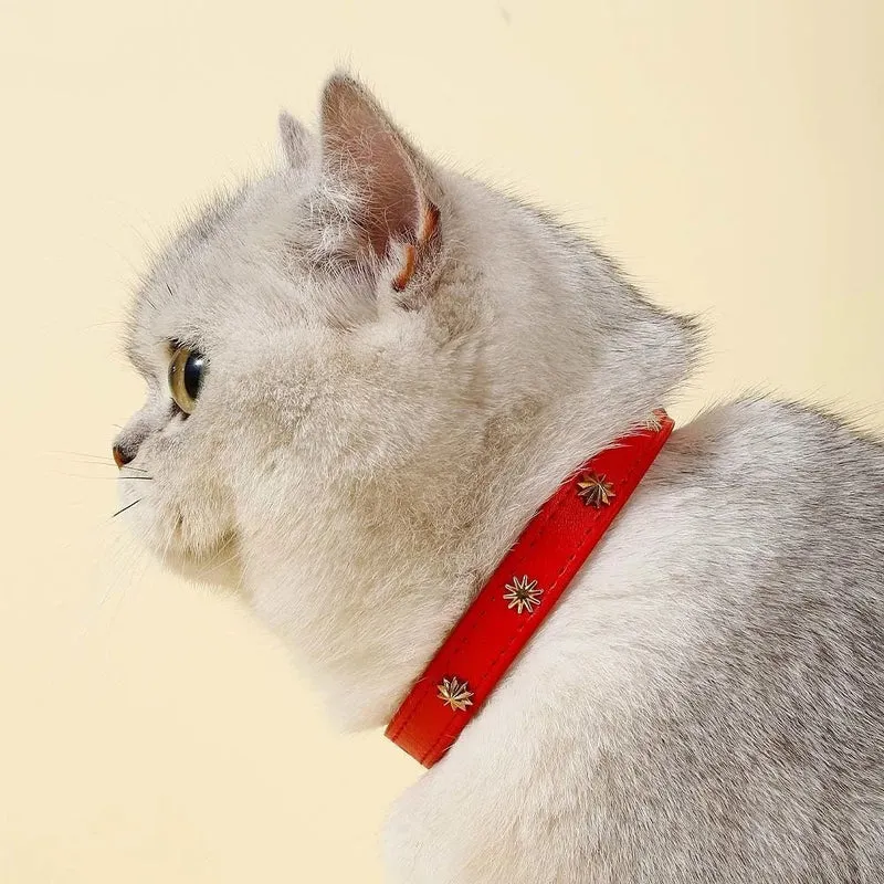 Collier Design Avec Rivets Pour Chat