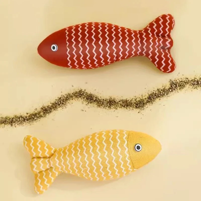 Jouet En Forme Poisson Herbe À Chat