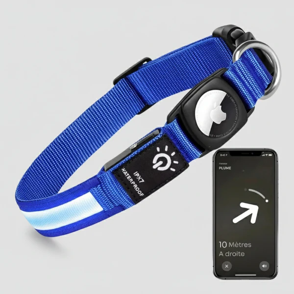 Collier Led Avec Emplacement Airtag Pour Chien
