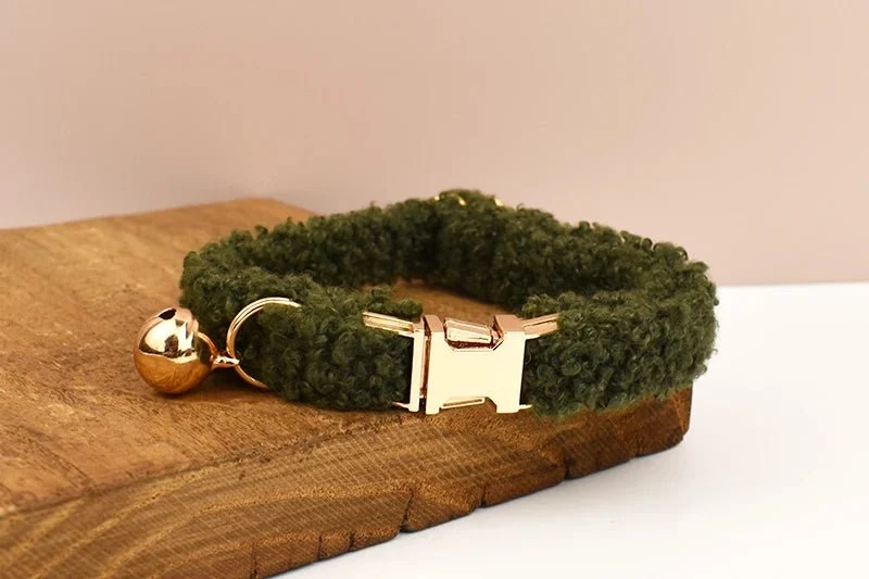 Collier Fourrure Avec Clochette Personnalisable Pour Chien Et Chat