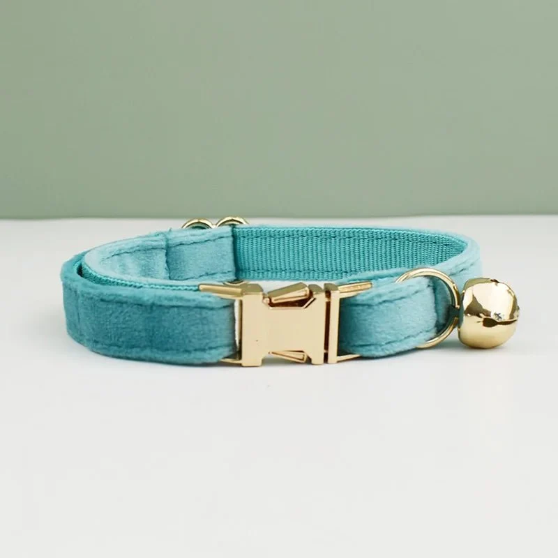 Collier En Velours Avec Clochette Personnalisable Pour Chat