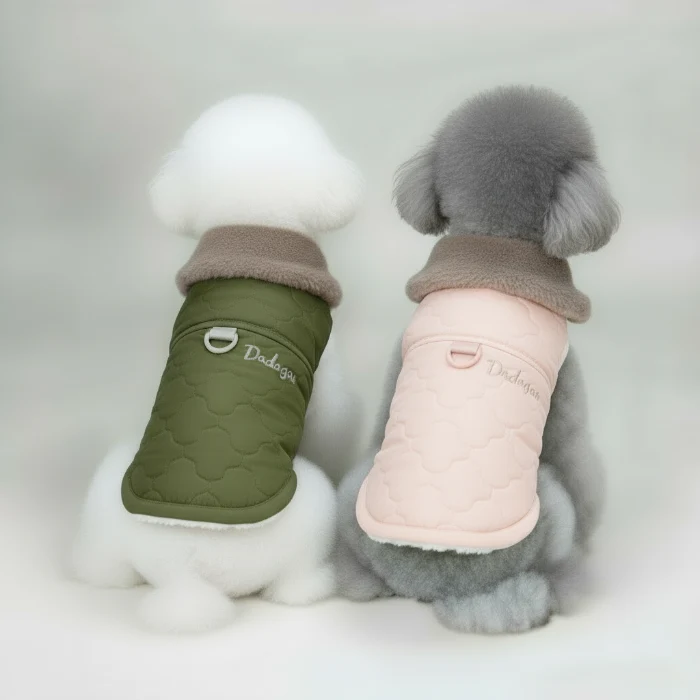 Veste Imperméable Pour Chien Avec Col En Fourrure