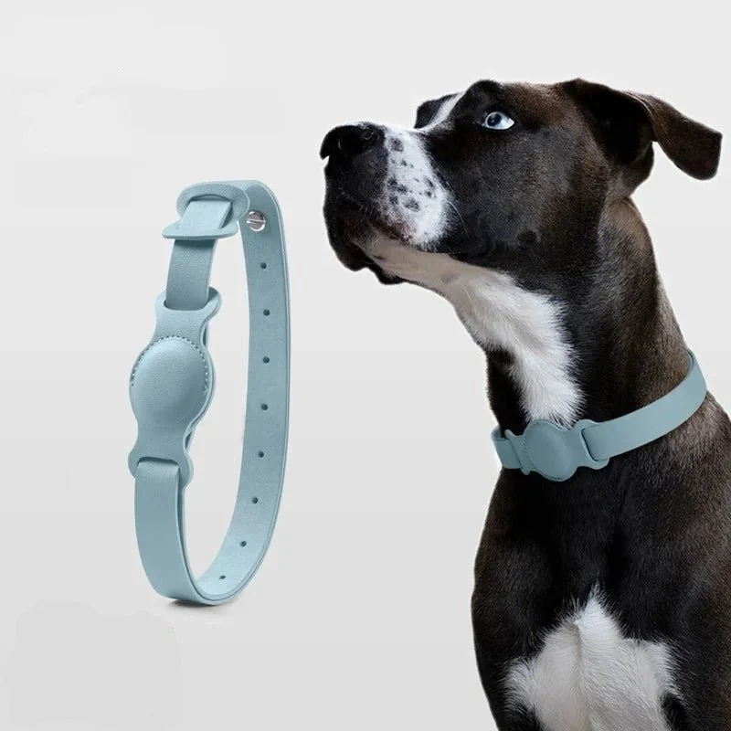 Collier AirTag pour chat Oscar & Plume, cuir synthétique réglable et sécurisé