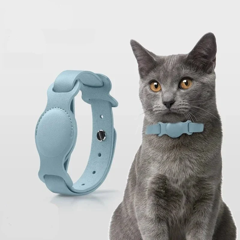 Collier AirTag pour chat Oscar & Plume, cuir synthétique réglable et sécurisé
