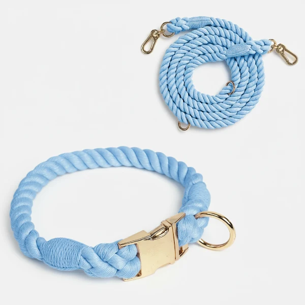 Collier Et Laisse En Coton Résistant