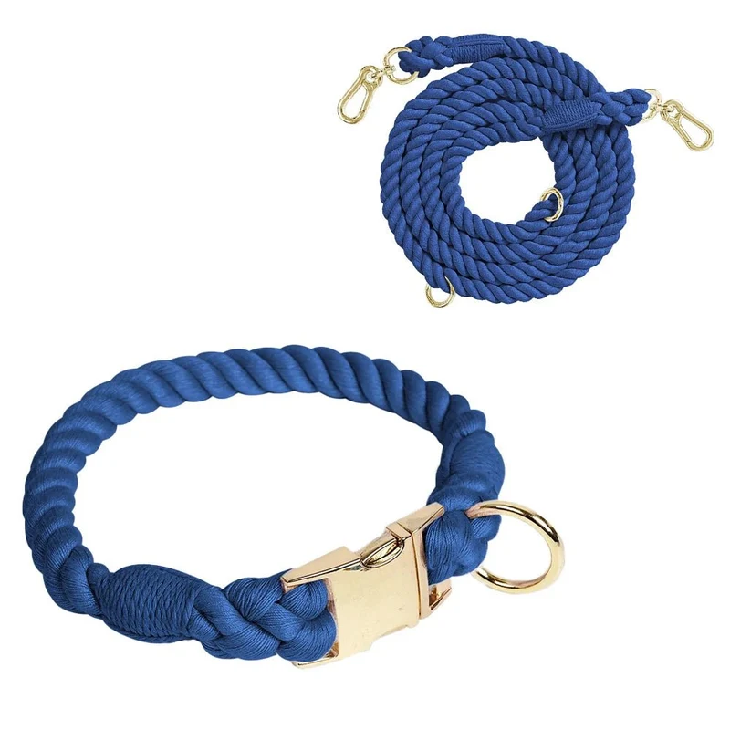 Collier Et Laisse En Coton Résistant