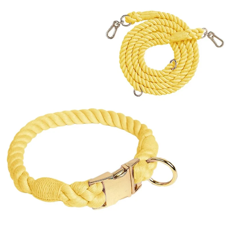 Collier Et Laisse En Coton Résistant