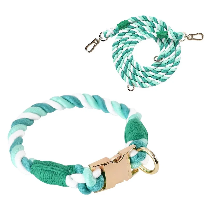 Collier Et Laisse En Coton Résistant