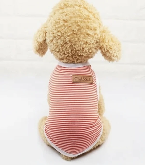 T-Shirt rayé en Coton pour petit chien