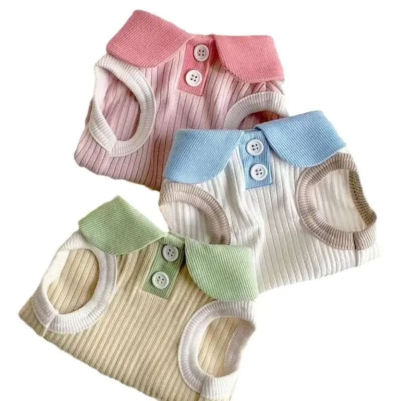 T-Shirt Chien Col Rond En Coton Doux