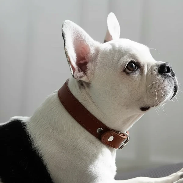 Collier Cuir Chien Élégant Et Résistant