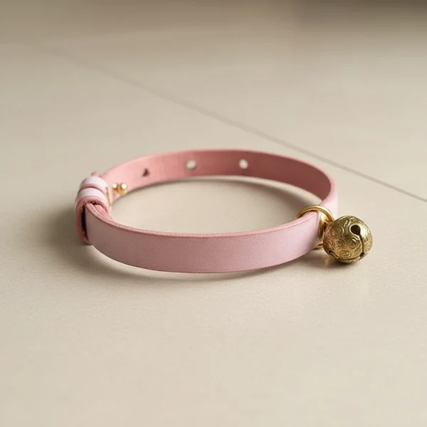 Collier en cuir noir avec clochette pour chat Oscar et Plume – réglable et sûr