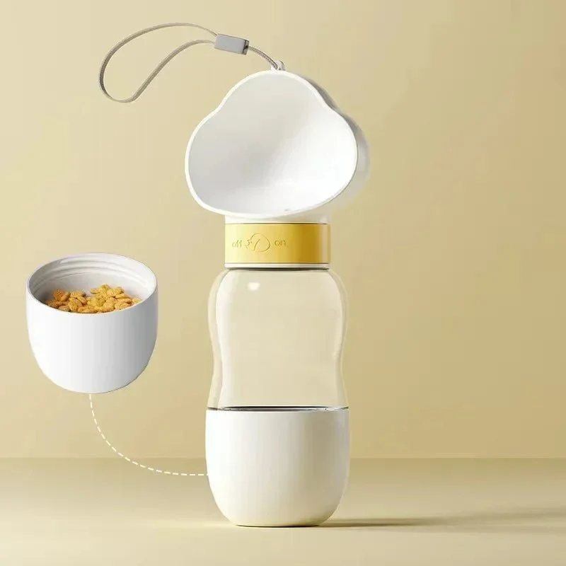Gourde Avec Compartiment A Croquette Pour Chien Et Chat