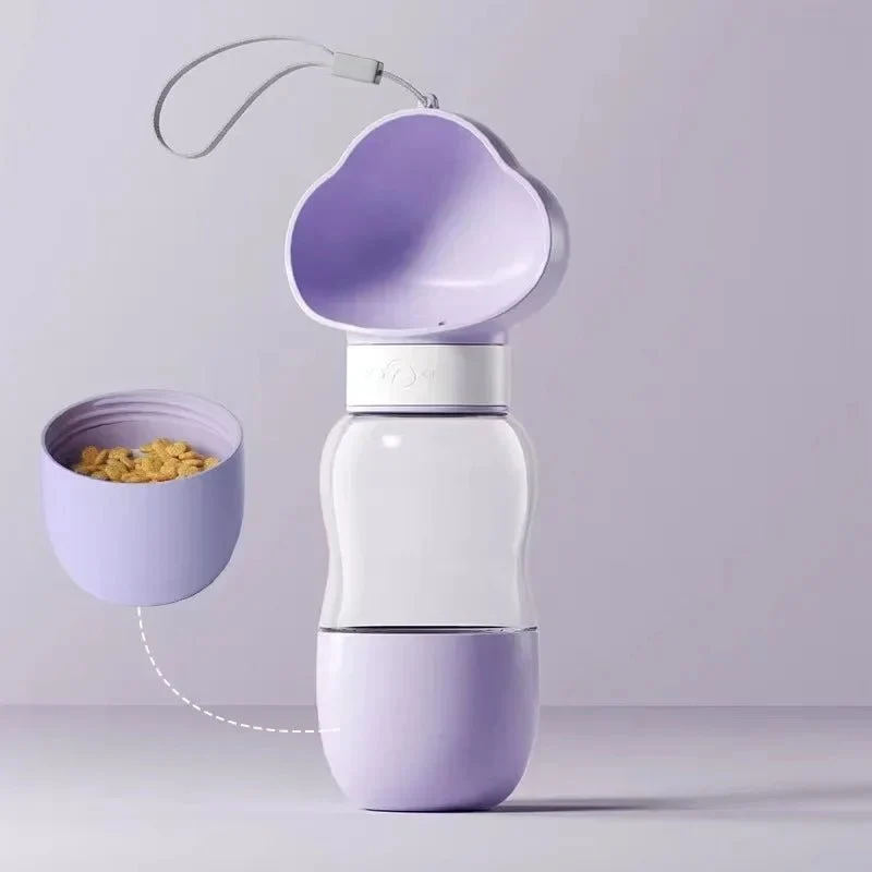 Gourde Avec Compartiment A Croquette Pour Chien Et Chat