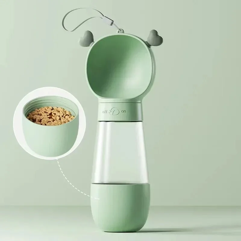 Gourde Avec Compartiment A Croquette Pour Chien Et Chat