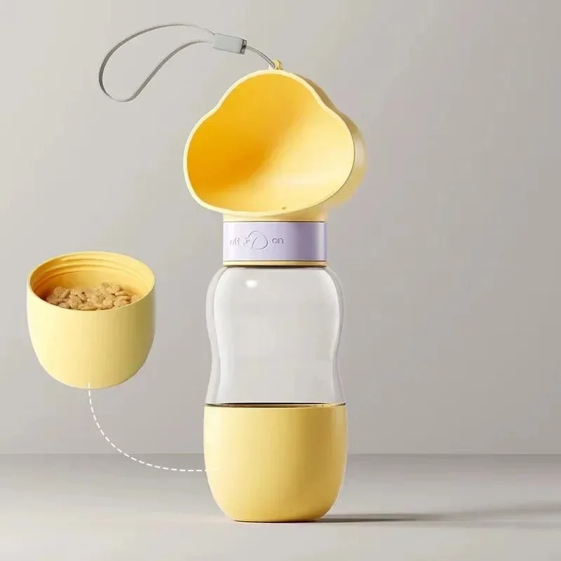Gourde Avec Compartiment A Croquette Pour Chien Et Chat